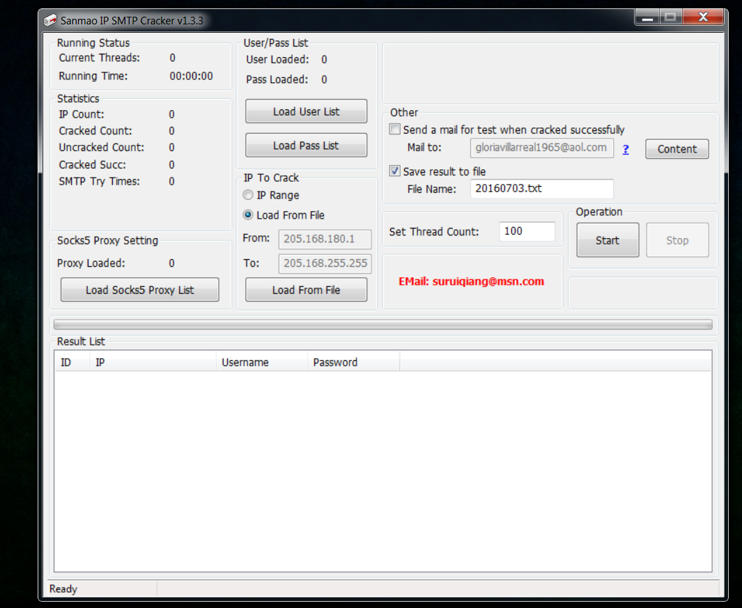 Private Sanmao IP SMTP Scanner Bruter Leaked And Cracked Hack 2 World