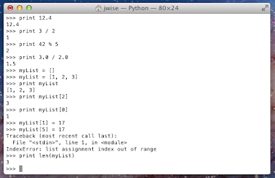 Getting Started with Python: Lesson 4 - Floats and Lists