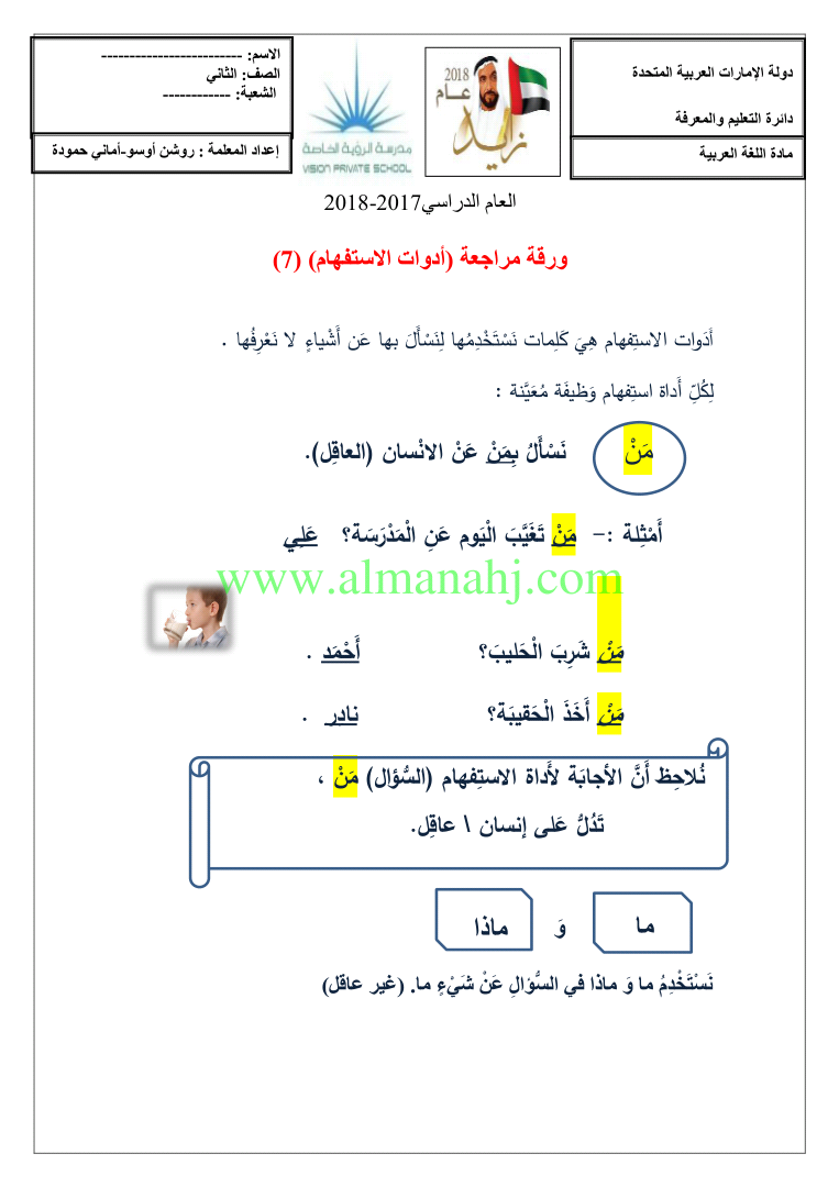 الاستفهام في العربية من حروف اللغة أدوات الاستفهام
