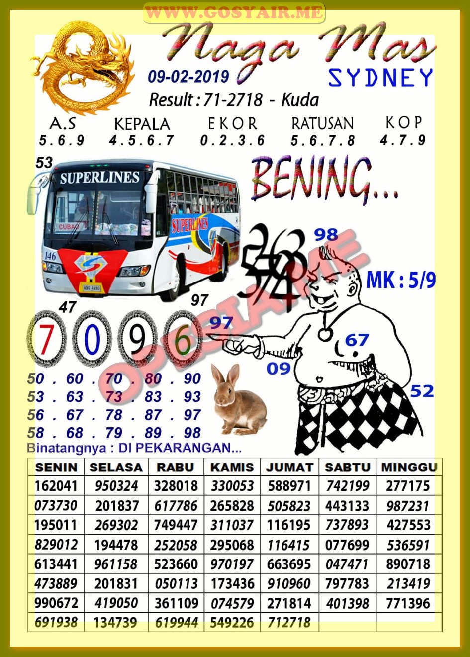 Syair Sd Sabtu 9 Februari 2019 - Gosyair Sedia Kode Syair Sgp Ada Kode Syair  Hk