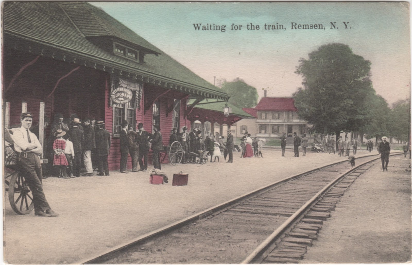 Vintage Railroad Pictures New York Central Depot at Remsen, N.Y.