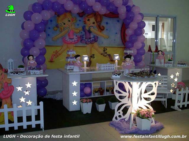 Decoração provençal luxo para aniversário tema Bailarinas Decoração Bailarinas para festa de aniversário infantil
