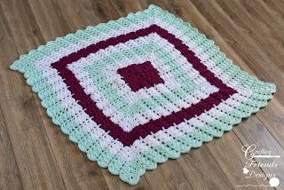 Shell Brook Square Afghan Crochet Pattern