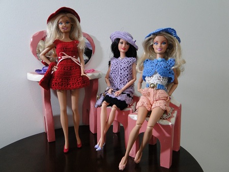 Barbie e barbie roupas - Barbie e barbie roupas de Crochê