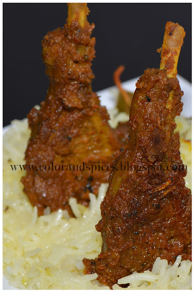 Indian spiced ribs dry curry, mutton chaNp