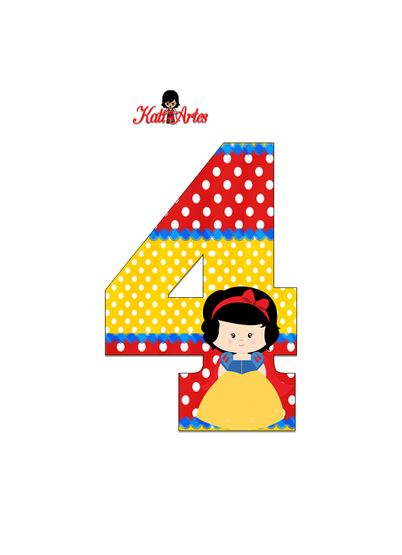 Números de Blancanieves Bebé. Snow White Baby Nummbers. - Oh my Alfabetos!