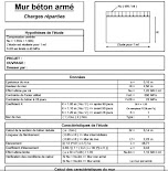 études charges mur béton armé