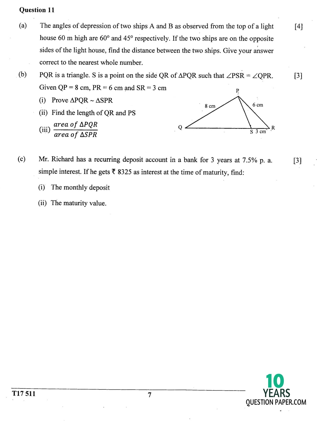 icse 2016-2017 class 10th Mathematics question paper icse 2017 class 10th Mathematics question paper