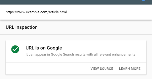 New URL inspection tool & more in Search Console