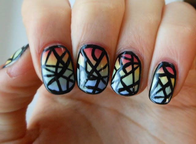 5. Stained Glass Nail Art with Nail Polish - wide 6