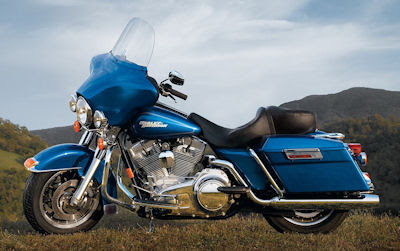 Motocicleta Harley Davidson FLHT Electra azul