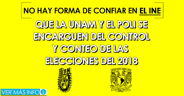 Proponen que la UNAM y el IPN se encarguen del conteo en las elecciones del 2018. ¿Estás de acuerdo?