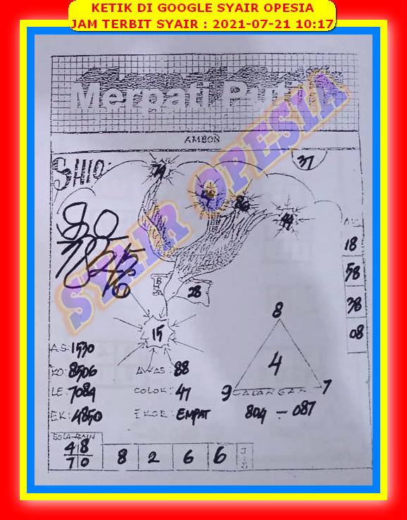 Syair Sdy Hari Ini Rabu 21 Juli 2021 Opesia Official
