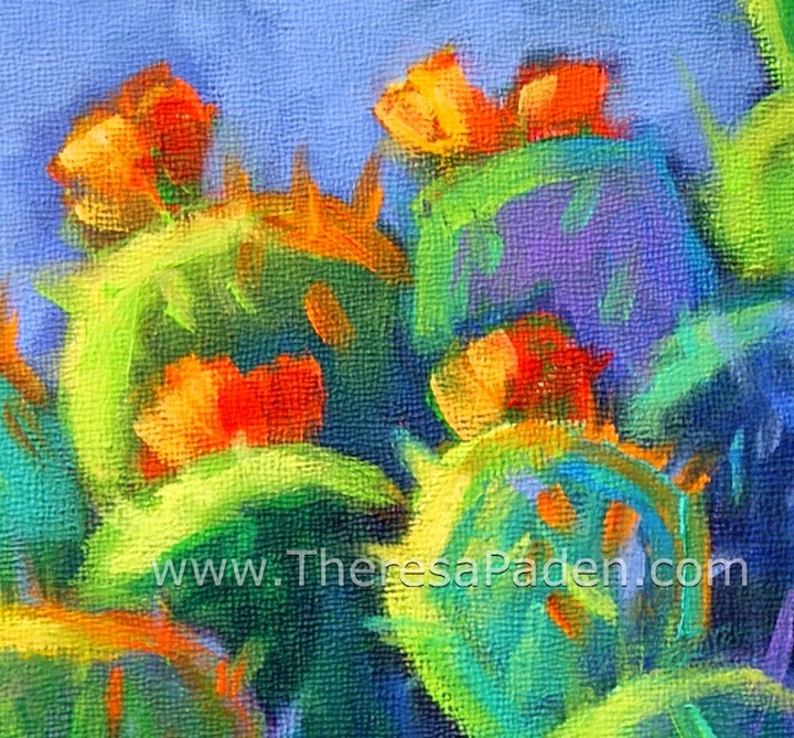Colorful Southwestern Art Southwest Cactus Art in Bright Colors by