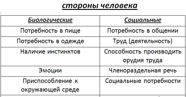 Социально значимые признаки человека