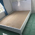 Thanh lý giường cũ MDF xuất khẩu 1m6 màu trắng