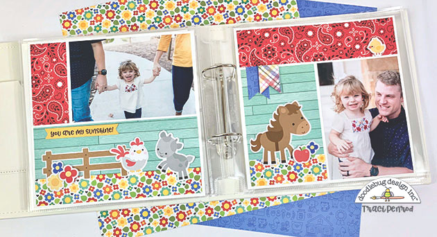 Artsy Albums Scrapbook Album and Page Layout Kits by Traci Penrod: 8x8  Patriotic Scrapbook Pages for July
