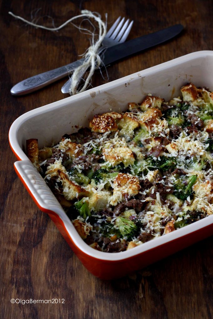 Mango & Tomato Lamb & Broccoli Strata Recipe {or Stuffing}