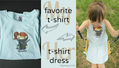 T-shirt Refashion into toddler dress