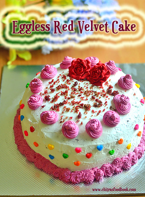 How to make eggless red velvet cake at home