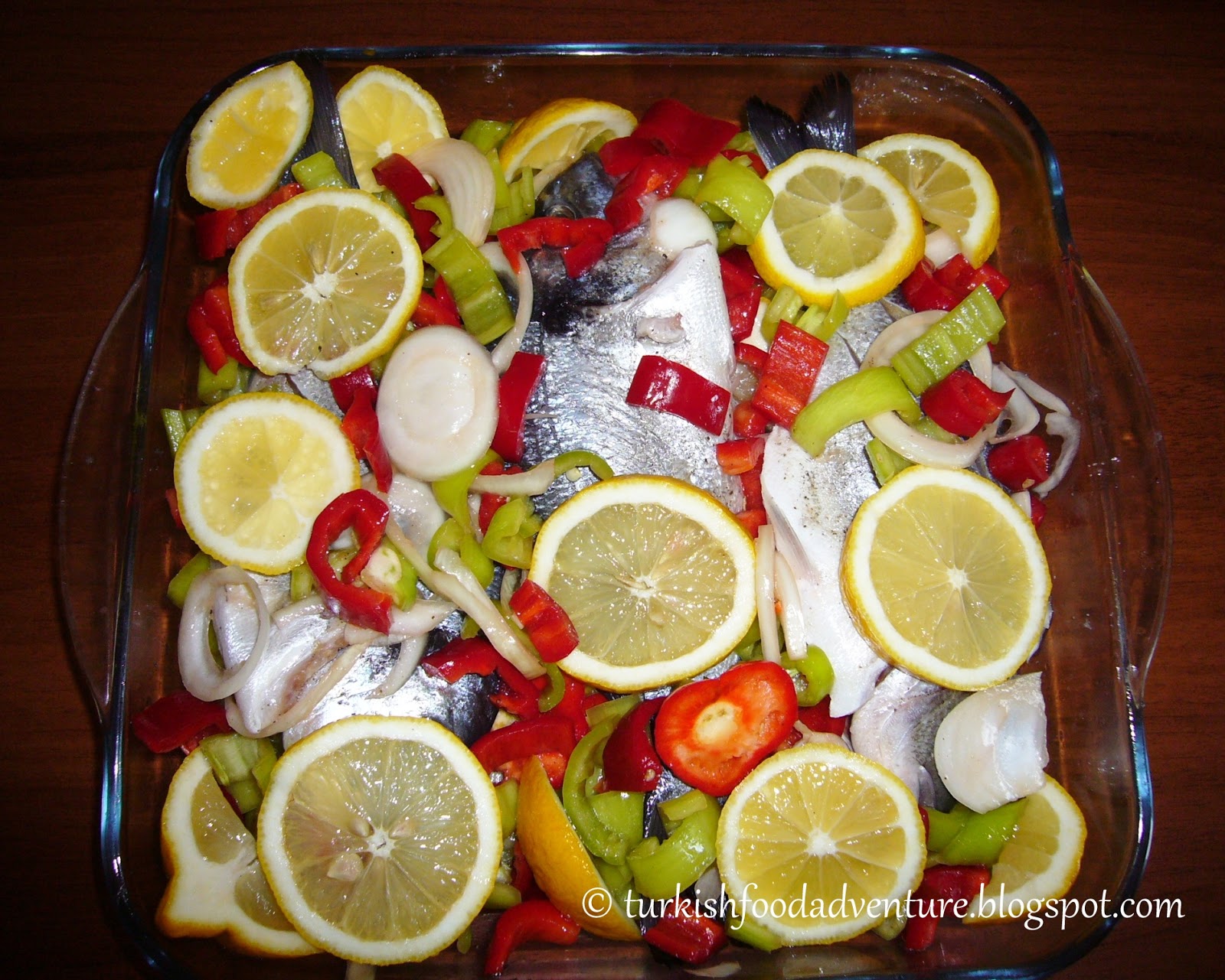 Turkish Food Adventure Oven Baked Fish with Vegetables Sebzeli Fırında Balık