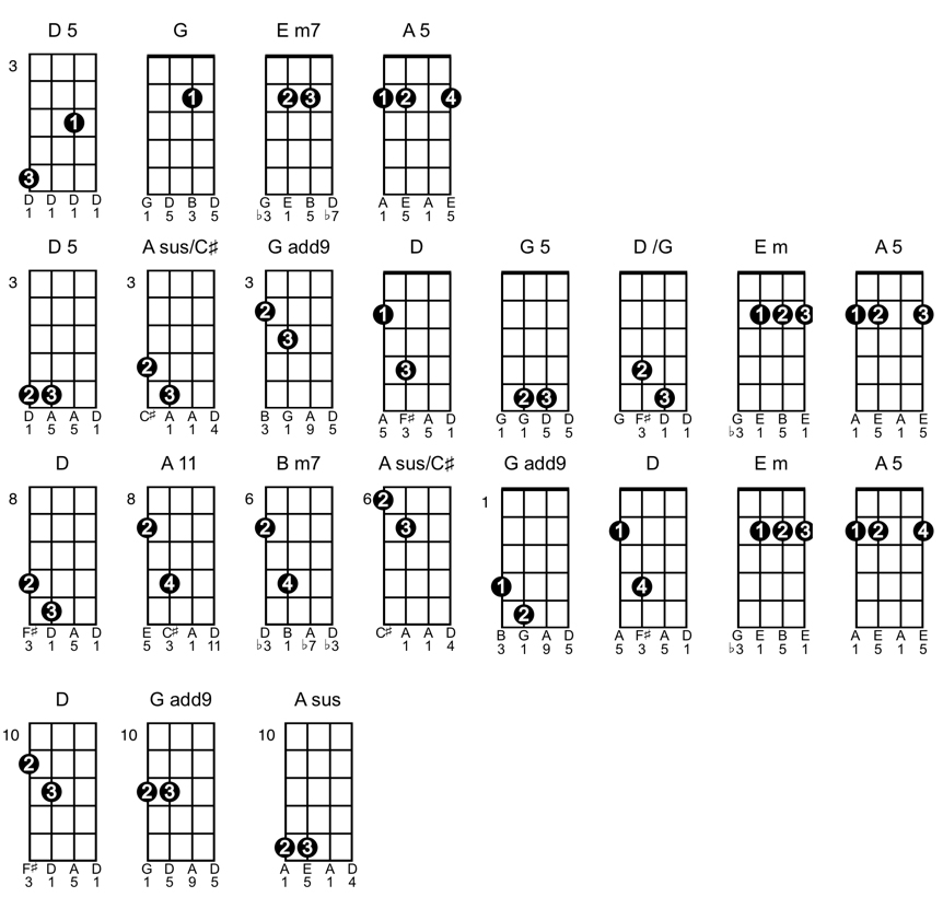 Irish Bouzouki Chords in the Key of D and G