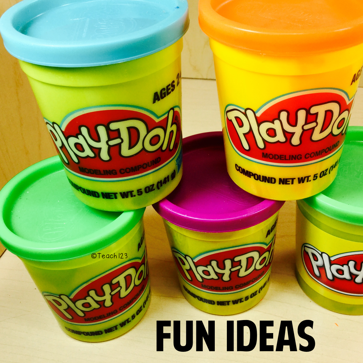 tubs of playdough