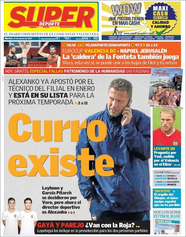 Valencia, Superdeporte: "Curro existe"