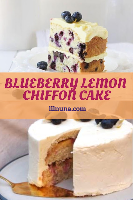 Blueberry Lemon Chiffon Cake