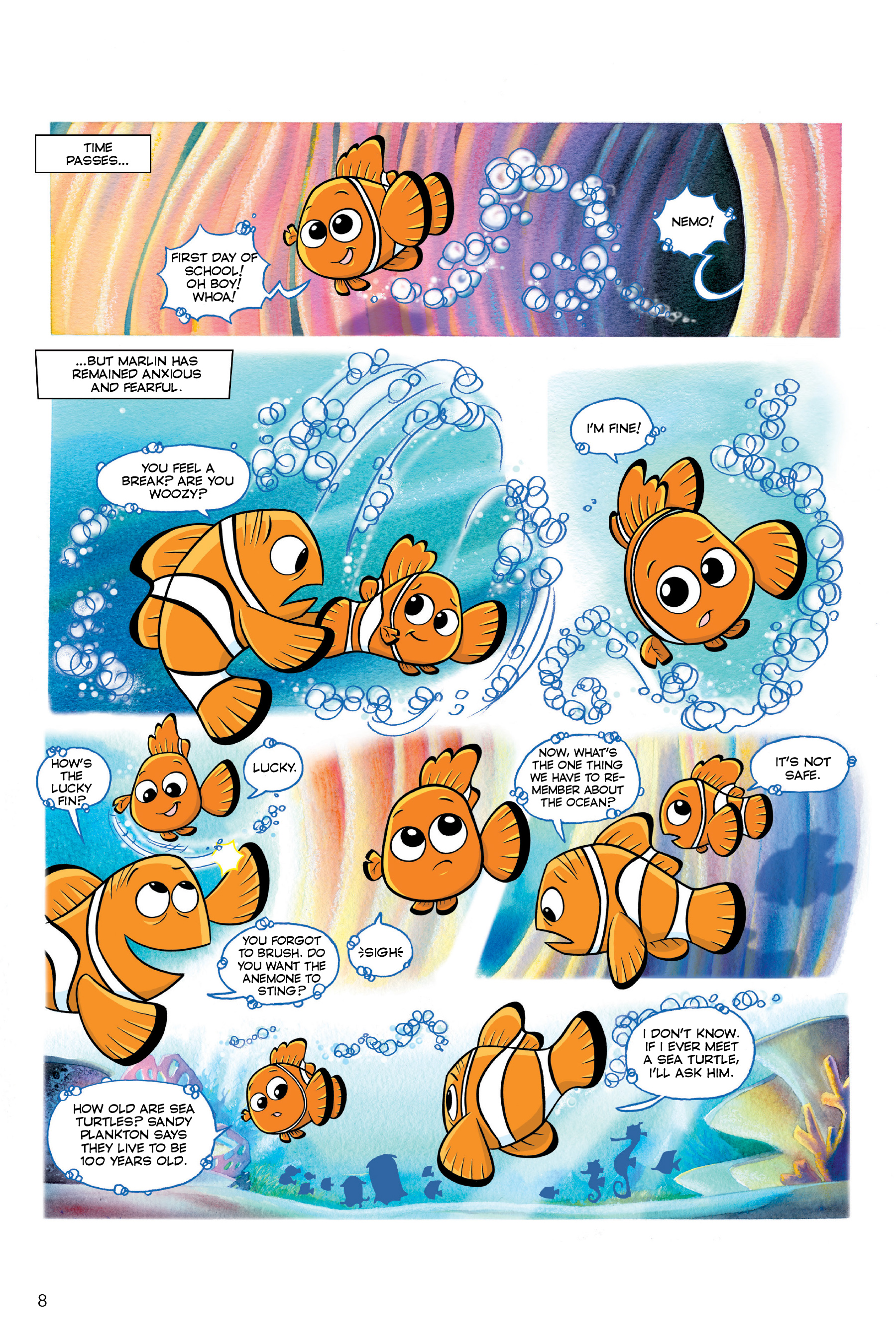 Read online Disney/PIXAR Finding Nemo and Finding Dory: The Story of the Movies in Comics comic -  Issue # TPB - 8