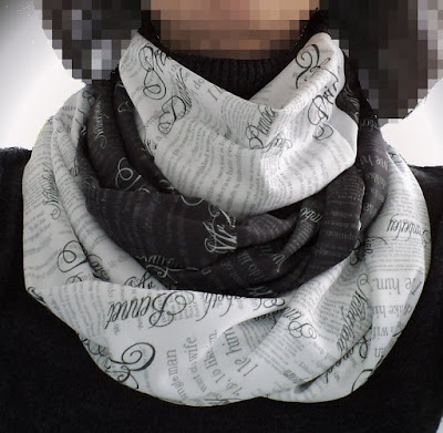 Pride & Prejudice themed infinity mobius scarf by eSheep Designs