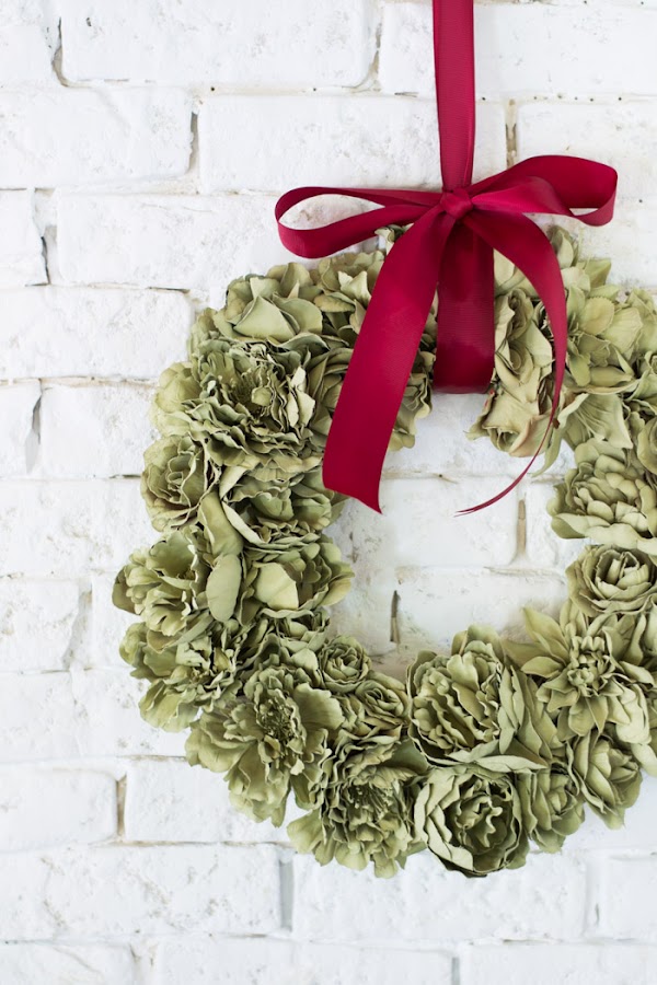 Corona Navidad Flores 