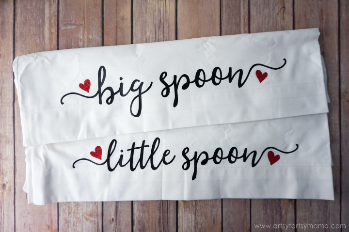 DIY Big & Little Spoon Pillowcases - Custom Newlywed Gift Tote