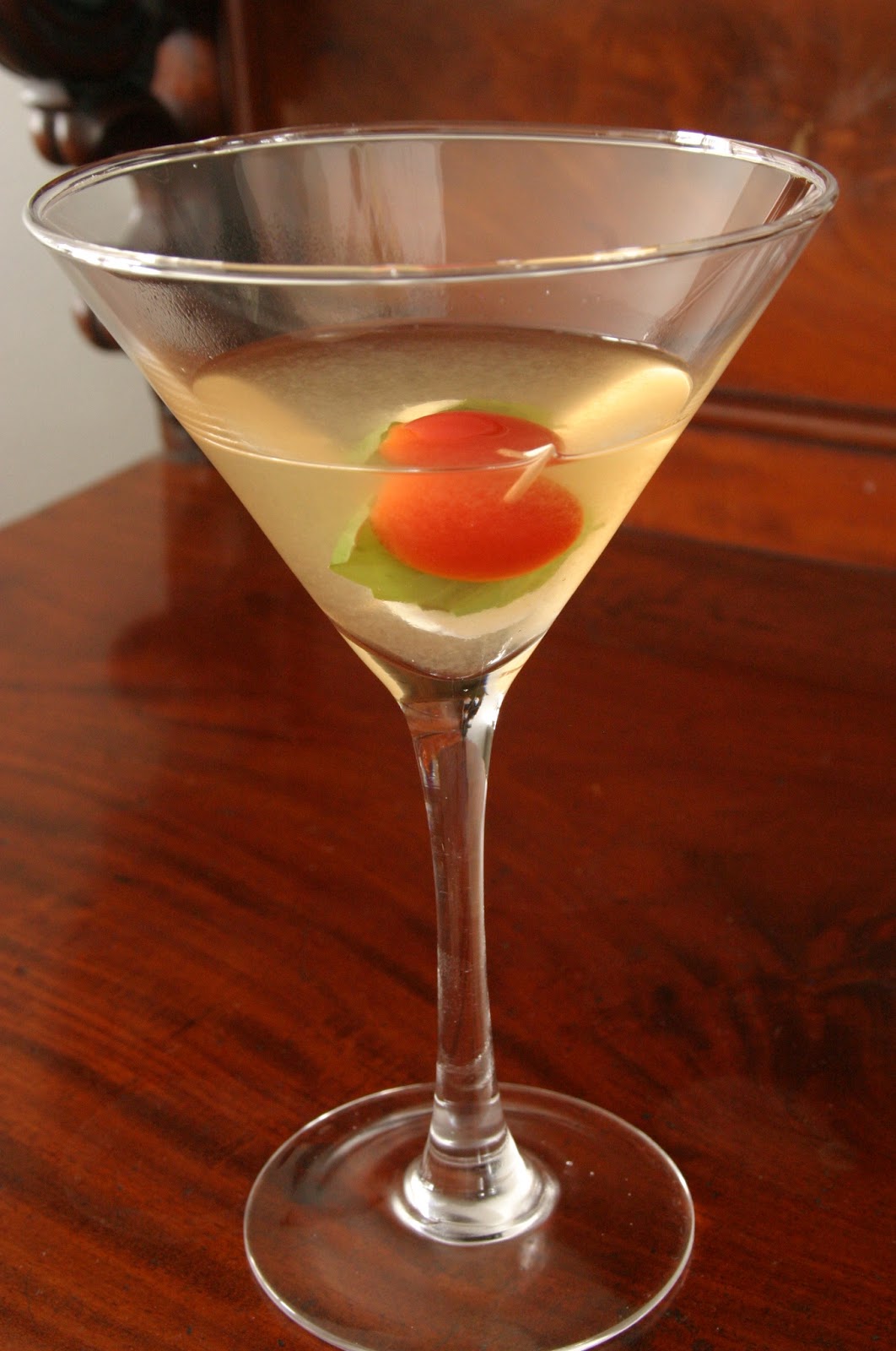 All Our Fingers in the Pie Mozzarella Martini with Fresh Tomato Consommé