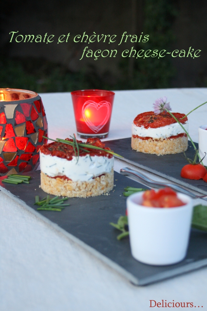 Deliciours... Tomates et chèvre frais comme un cheesecake