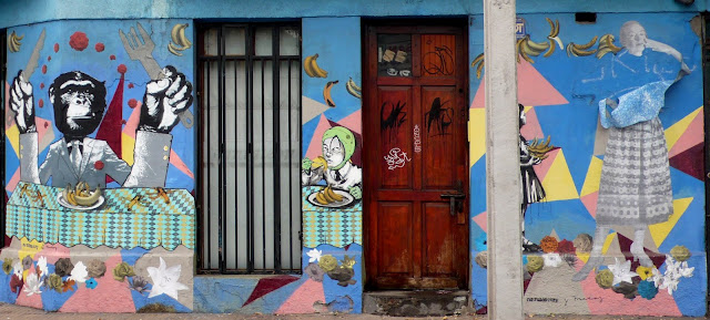 street art in barrio bellavista, santiago de chile