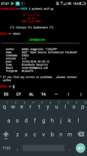 Install Osif di Termux Osif - open source information facebook