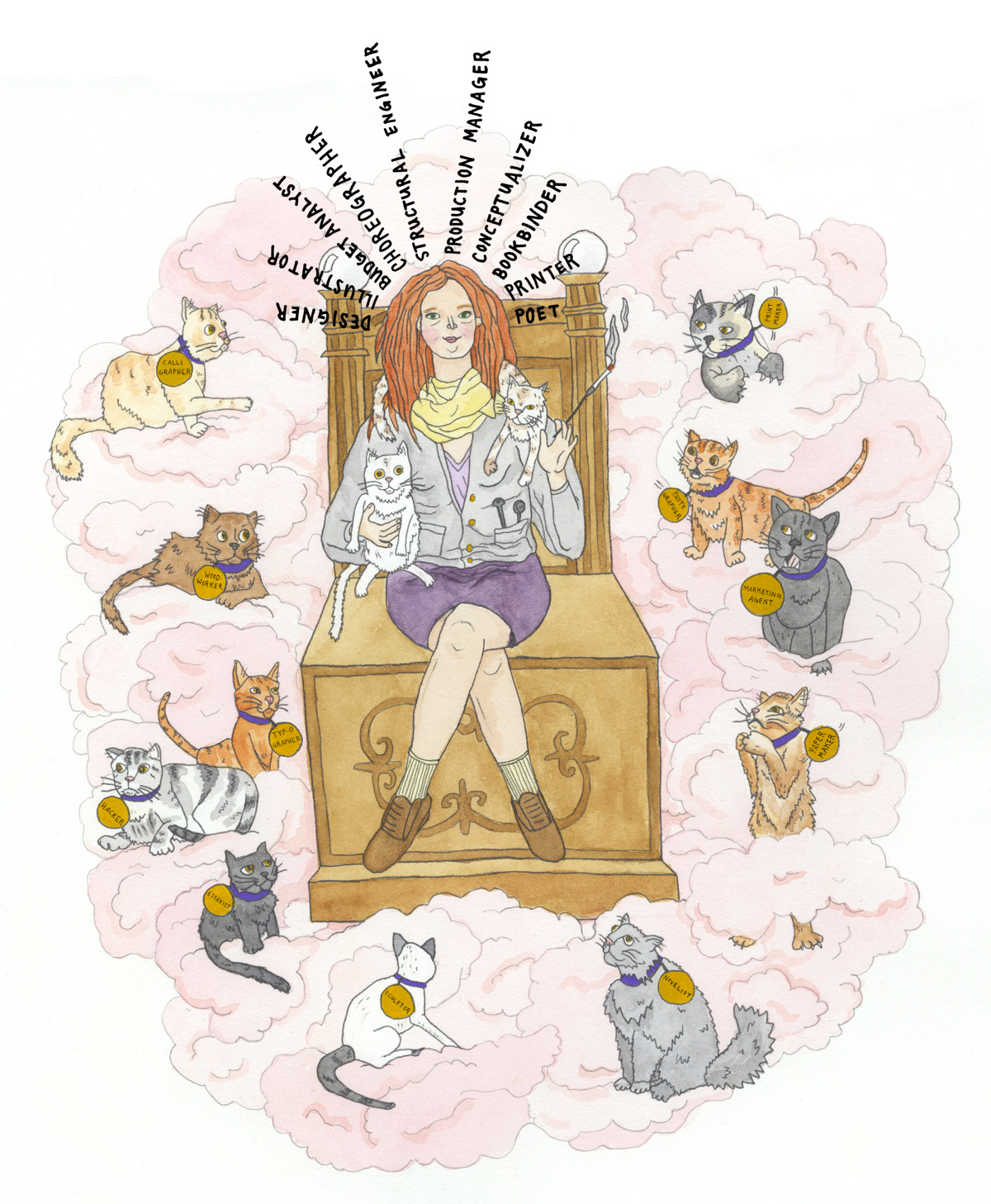 the inner workings of laura Patron Saint of Book Arts