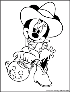halloween minnie mouse printable coloring pages