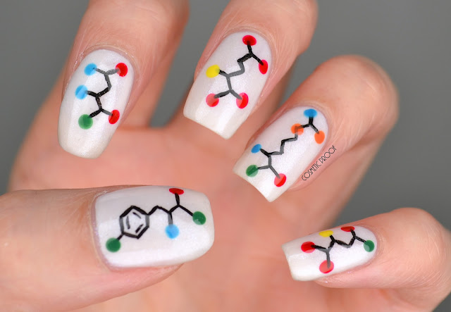 Molecular Nerdy Nail Art