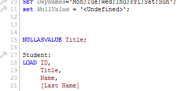 Qlikview Handle Null Values How to Handle Null Values? NullAsValue
