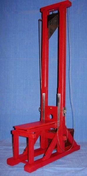 A model of the 1792 guillotine