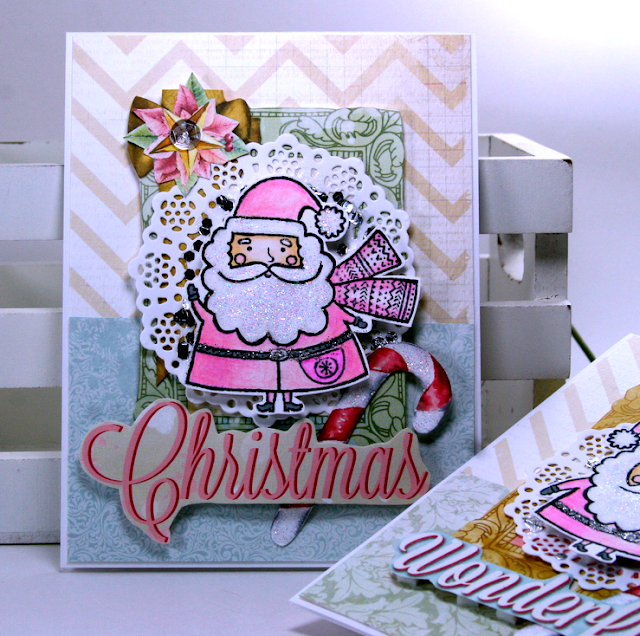 Wonderful Christmas Greeting Cards by Ginny Nemchak for BoBunny using Carousel Christmas