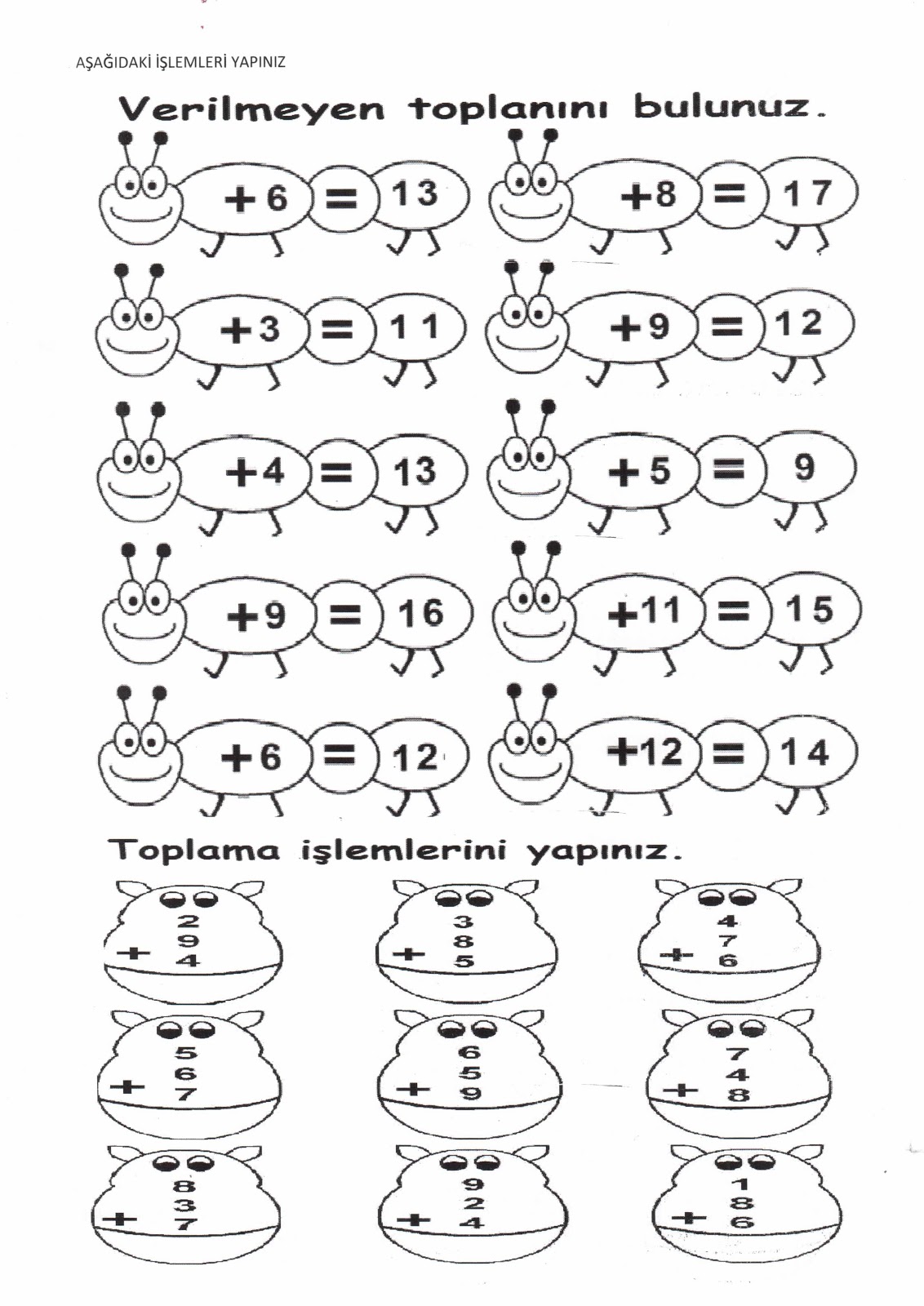 BURDUR BAHÇELİEVLER İLKOKULU 4/F SINIFI &ÇALIŞKAN DÖRTLER: ÖDEV SAYFASI