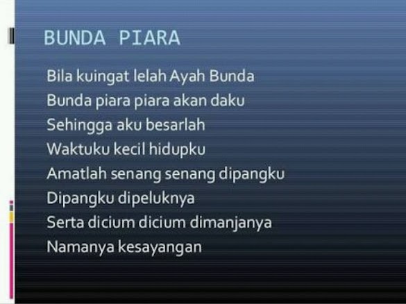 Lirik Lagu Bunda Piara