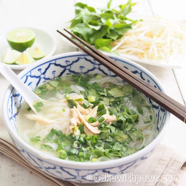 Chicken Pho (Pho Ga) - BAKE WITH PAWS