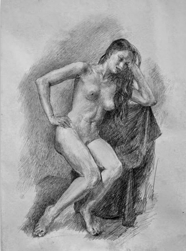 retratos-de-mujeres-a-lapiz dibujos-de-mujeres-sentadas