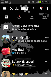 BBM Tema Alone Black v2.13.1.14 Apk Terbaru