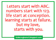 Letters start with ABC numbers start with 123 life starts at conception (bolerongbanat )