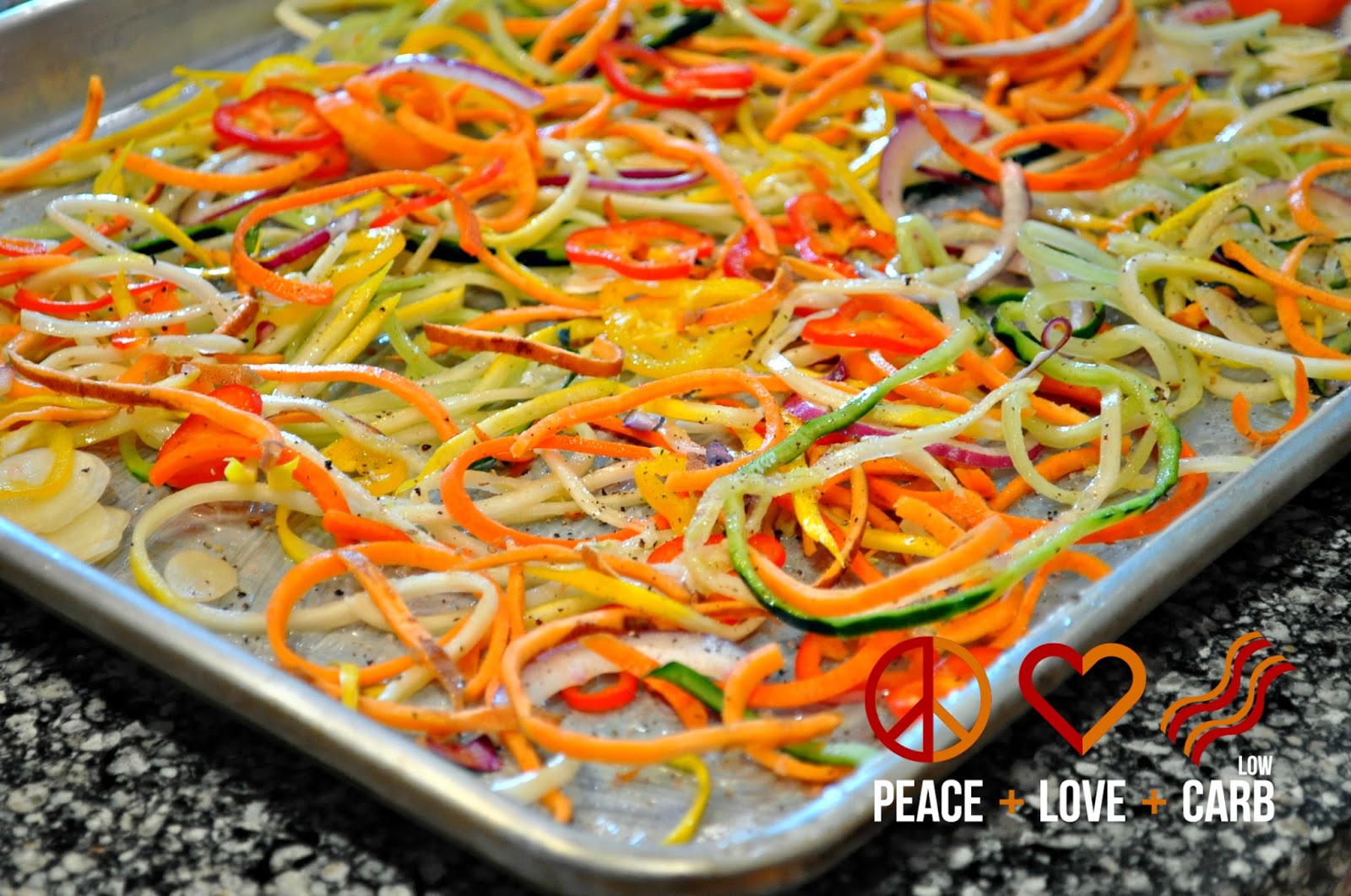 Rainbow Vegetable Noodles | Peace Love and Low Carb Rainbow Vegetable Noodles | Peace Love and Low Carb
